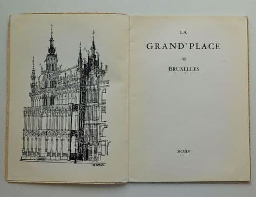 La Grand'Place de Bruxelles 1950s advertising book Couronne restaurant Brussels